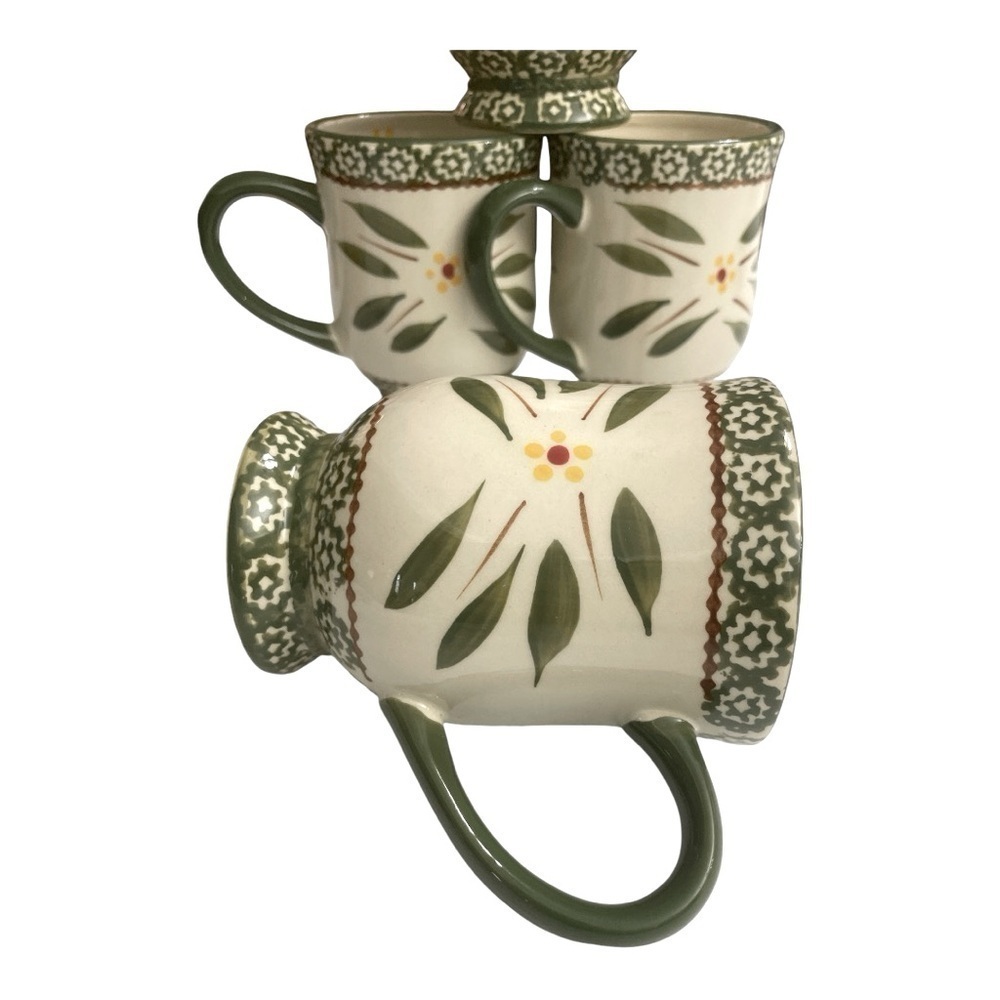 Temp-tations S/4 Pedestal Coffee Mugs FOUR Mug Set, 16 oz  (Old World Confetti) - Picture 10 of 14